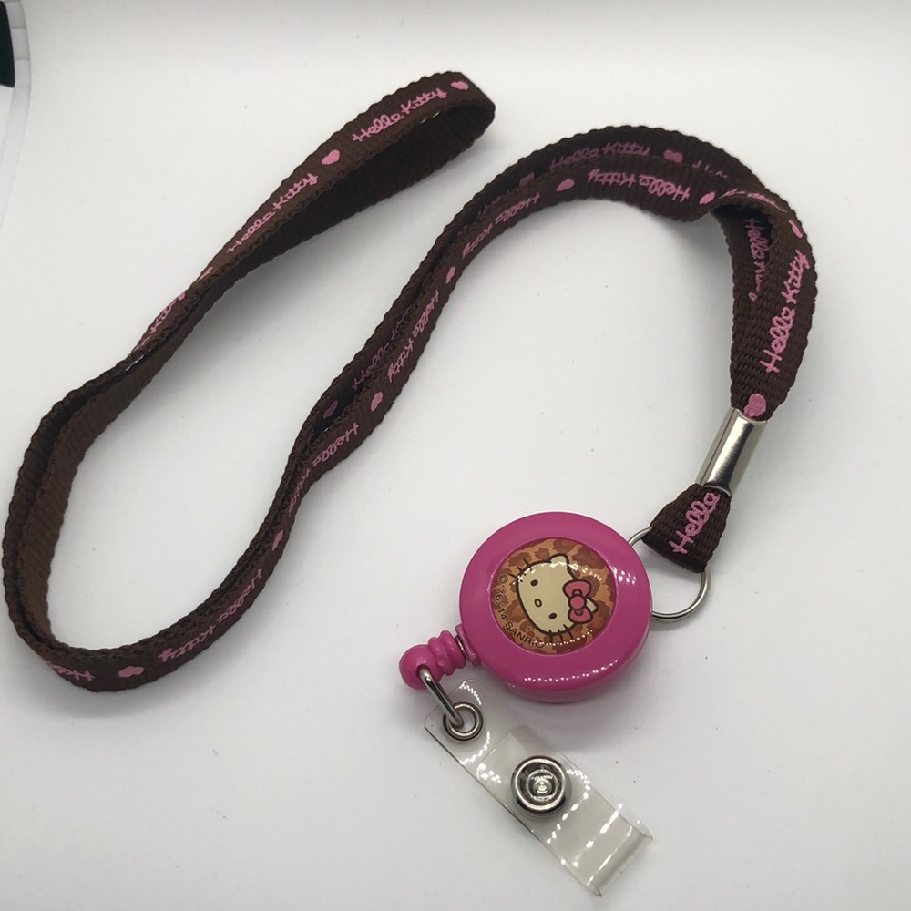 Hello Kitty lanyard with badge reel